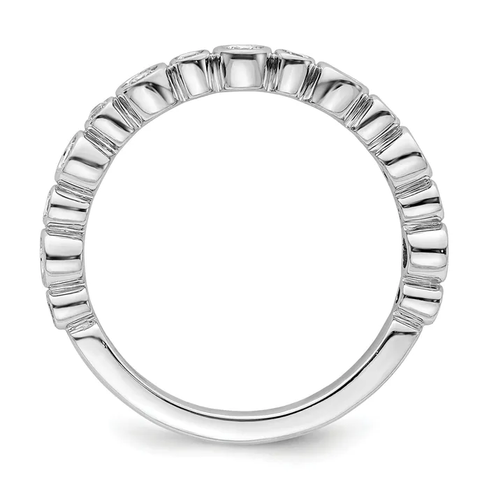 Goldia 14K White Gold Lab Grown Diamond VSSI G Band Ring Rings