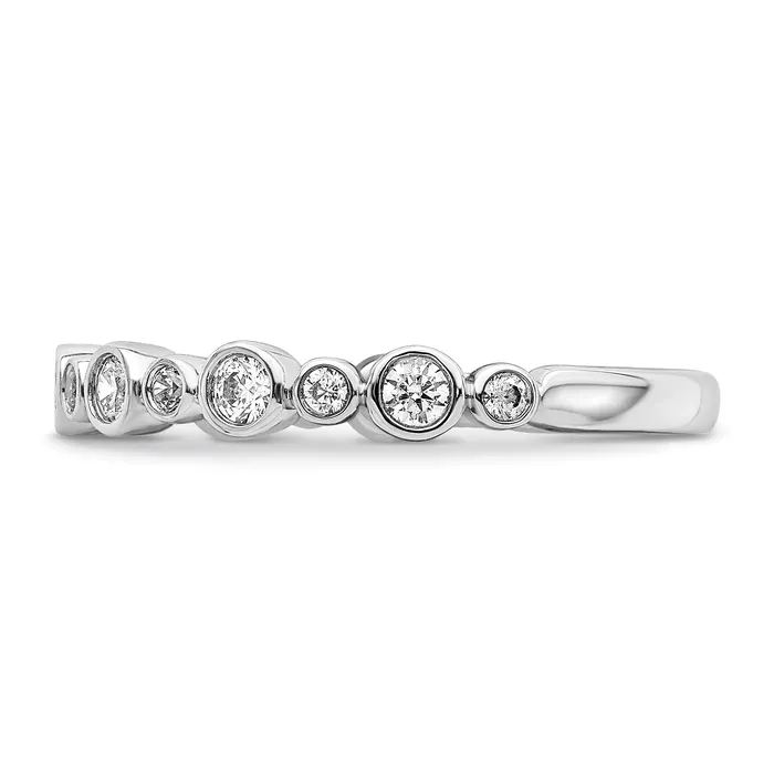Goldia 14K White Gold Lab Grown Diamond VSSI G Band Ring Rings