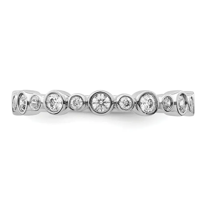 Goldia 14K White Gold Lab Grown Diamond VSSI G Band Ring Rings