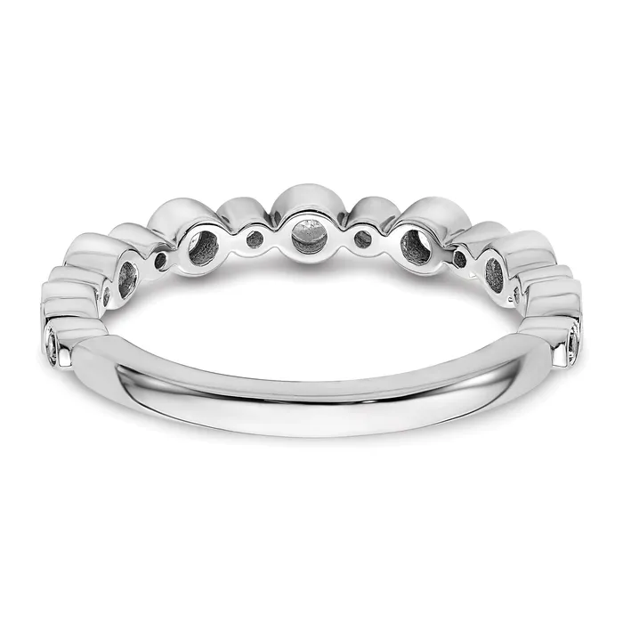 Goldia 14K White Gold Lab Grown Diamond VSSI G Band Ring Rings