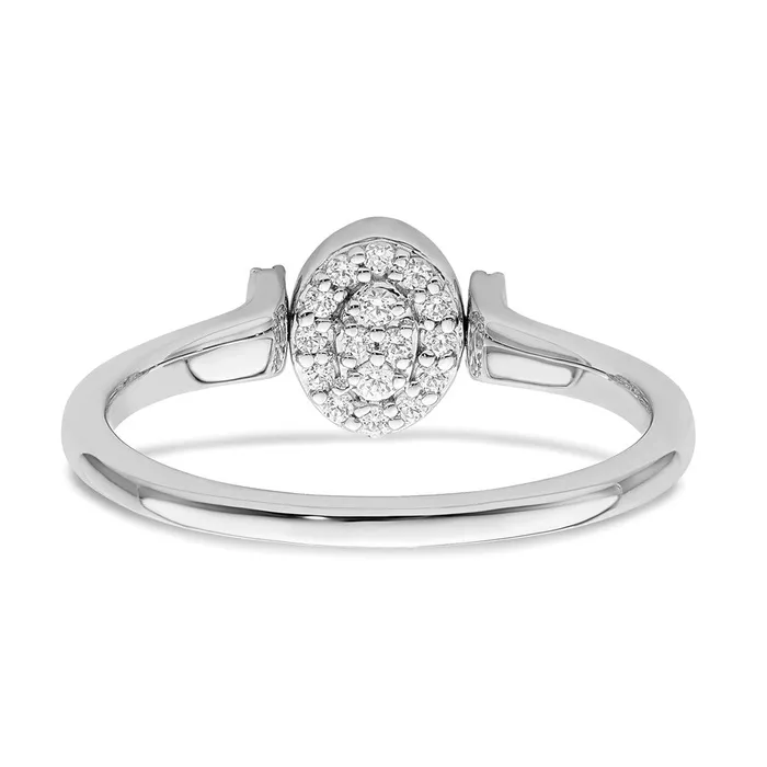 Goldia 14k White Gold Polished Ruby and Real Diamond Flip Ring Rings