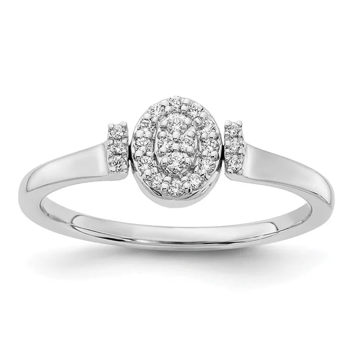Goldia 14k White Gold Polished Ruby and Real Diamond Flip Ring Rings
