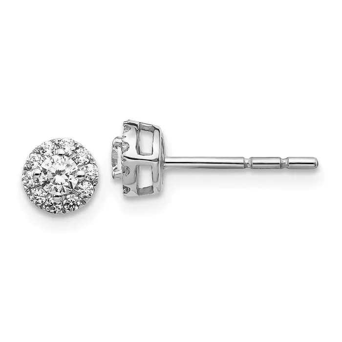 Goldia 14k White Gold Real Diamond Cluster Post Earrings Earrings