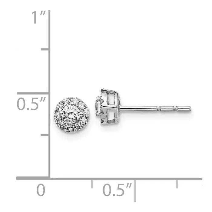 Goldia 14k White Gold Real Diamond Cluster Post Earrings Earrings