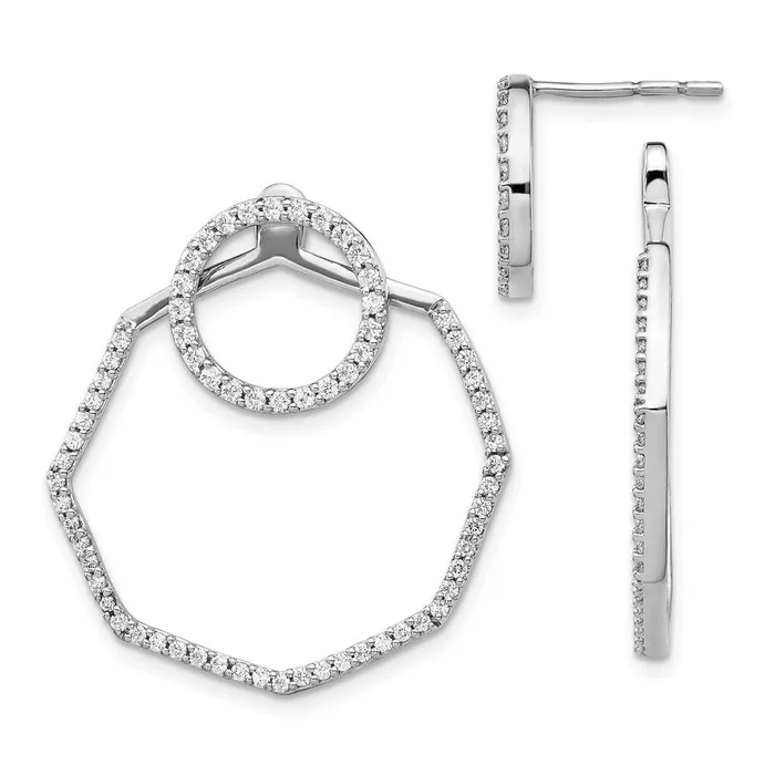 Goldia 14k White Gold Real Diamond Earrings Earrings