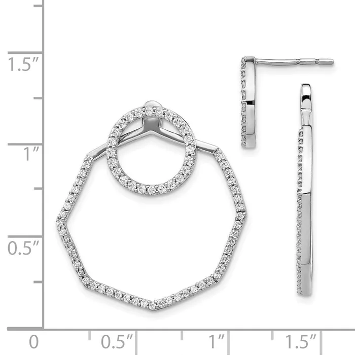 Goldia 14k White Gold Real Diamond Earrings Earrings