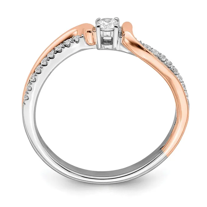 Goldia 14k White Rose Gold Real Diamond Promise Ring Rings