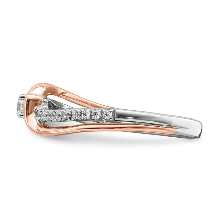 Goldia 14k White Rose Gold Real Diamond Promise Ring Rings