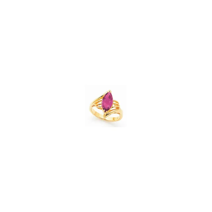 Goldia 14k Yellow Gold 12x6mm Marquise Rhodolite Garnet ring Rings