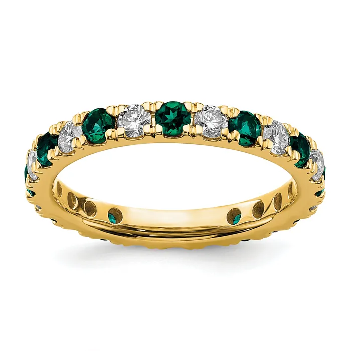 Goldia 14k Yellow Gold 34 Ct Lab Grown Diamond VSSI G and Lab Created Alexandrite Eternity Band Ring Rings Goldia 14k Yellow Gold 34 Ct Lab Grown Diamond VSSI G and Lab Created Alexandrite Eternity Band Ring Rings