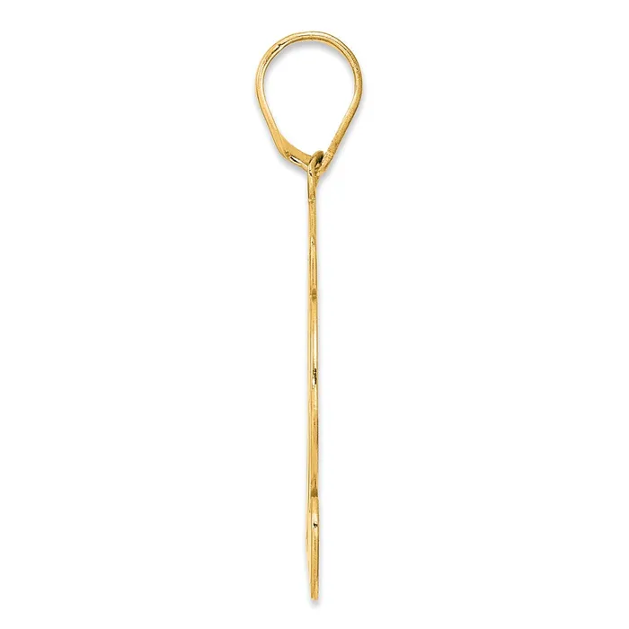 Goldia 14k Yellow Gold Brushed Border Script Number 32 Pendant PreStyled Sets