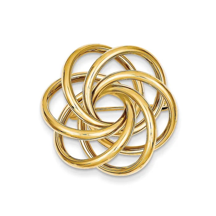Goldia 14k Yellow Gold Circle Pin PreStyled Sets