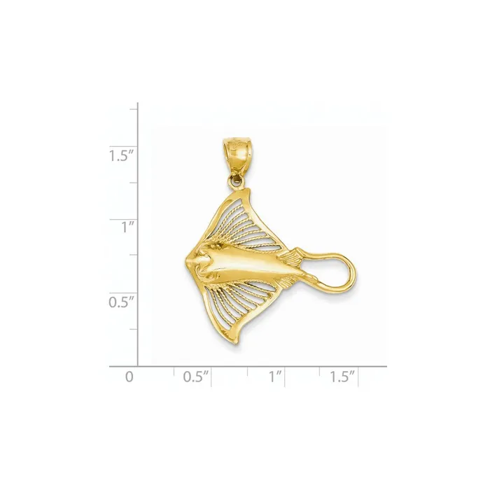 Goldia 14k Yellow Gold Filigree Stingray Pendant PreStyled Sets