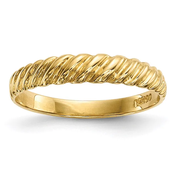 Goldia 14K Yellow Gold Madi K Kids Polished Twist Ring Rings