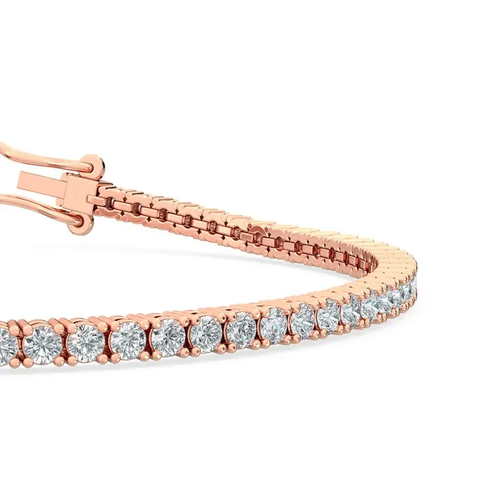 Goldia Bracelets 30 ct tw Classic FourProng Natural Diamond Tennis Bracelet in 10K Rose Gold