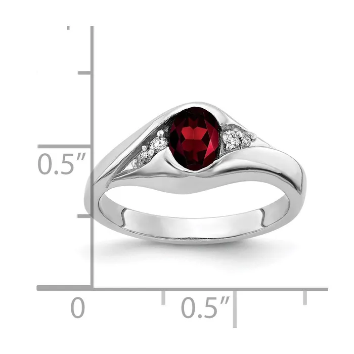 goldiaca Rings 14k White Gold 6x4mm Oval Garnet Checker AA Real Diamond ring goldiaca Rings 14k White Gold 6x4mm Oval Garnet Checker AA Real Diamond ring