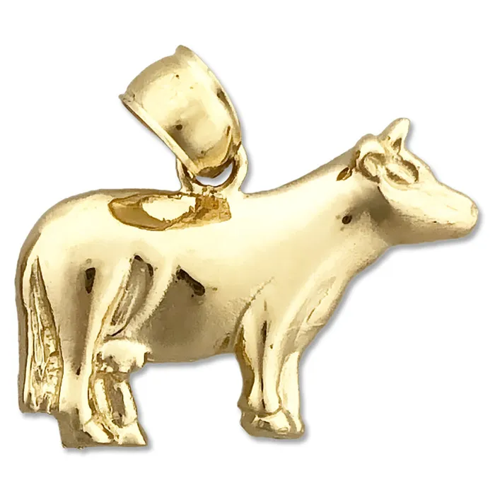 Goldia Charm Necklaces 14K Gold Farm Cow Charm