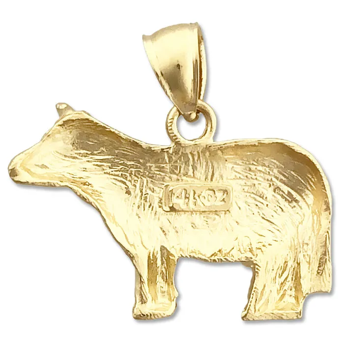Goldia Charm Necklaces 14K Gold Farm Cow Charm