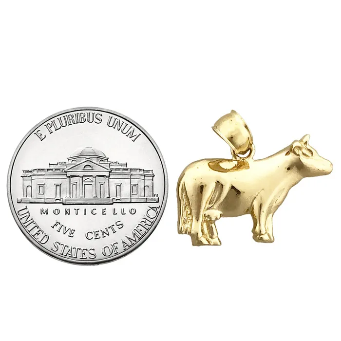 Goldia Charm Necklaces 14K Gold Farm Cow Charm