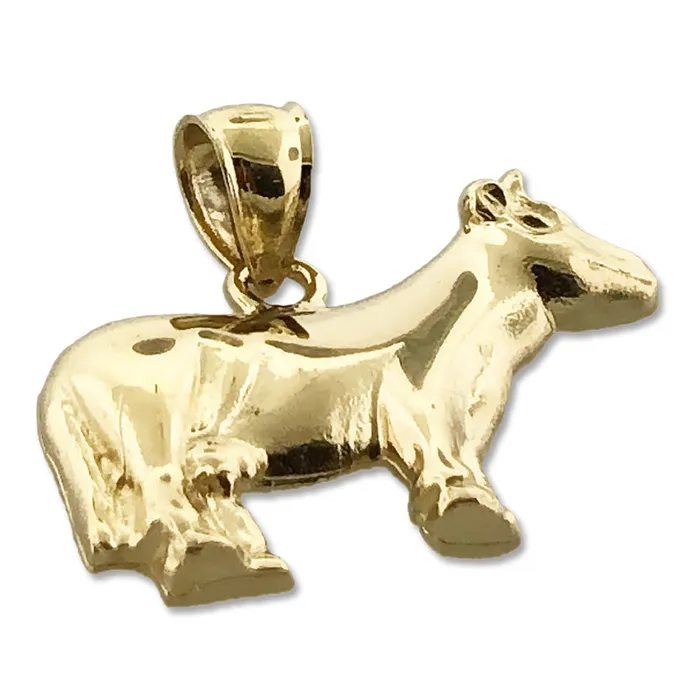 Goldia Charm Necklaces 14K Gold Farm Cow Charm