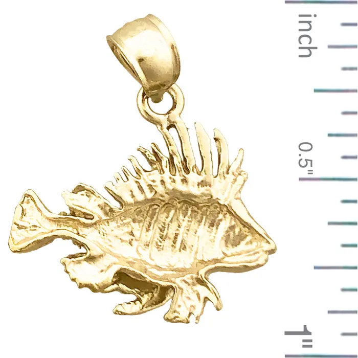 Goldia Charm Necklaces 14K Gold Lionfish Charm