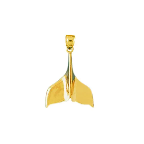 Goldia Charm Necklaces 14K Gold Whale Tail Fluke Charm
