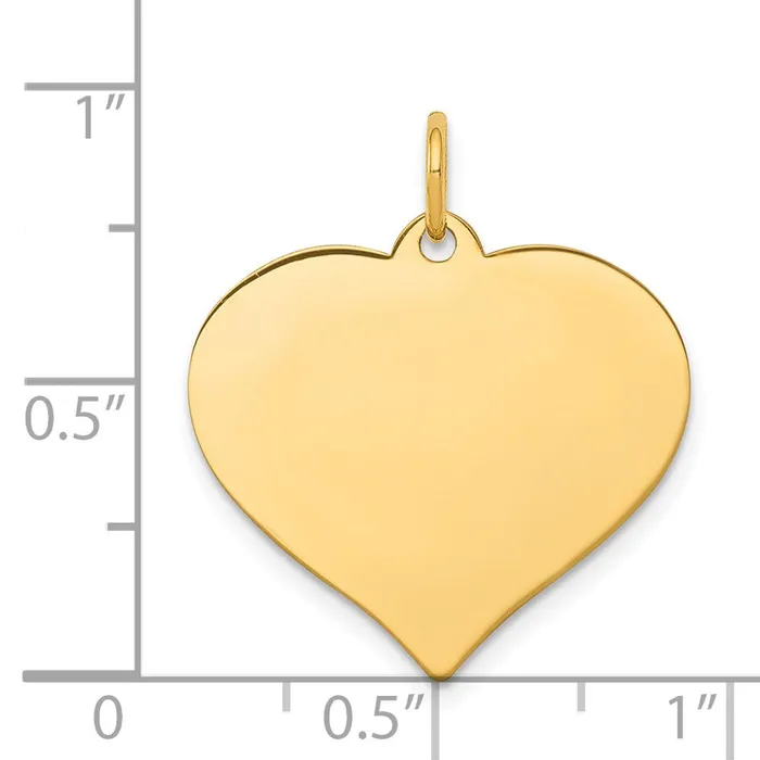 Goldia Charm Necklaces 14k Yellow Gold Heart Disc Charm