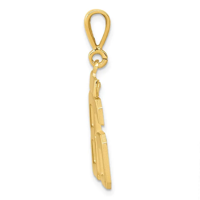 Goldia Charm Necklaces 14k Yellow Gold Medium Polished Number 86 Charm