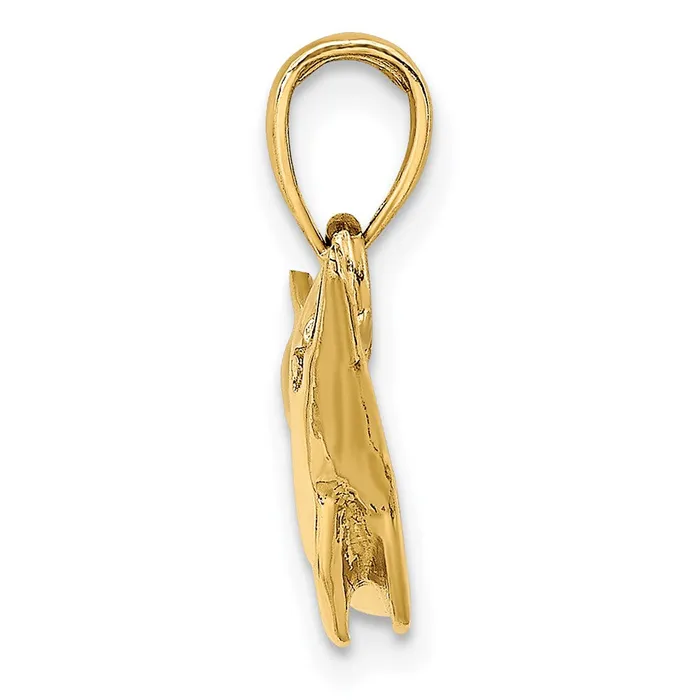 Goldia Charm Necklaces 14k Yellow Gold Polished Dolphin Charm