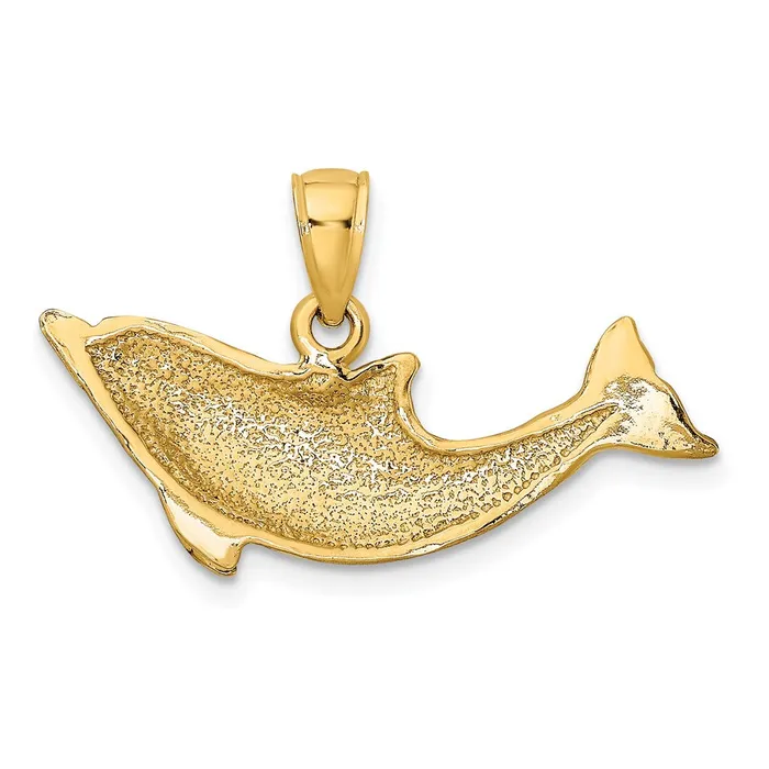 Goldia Charm Necklaces 14k Yellow Gold Polished Dolphin Charm