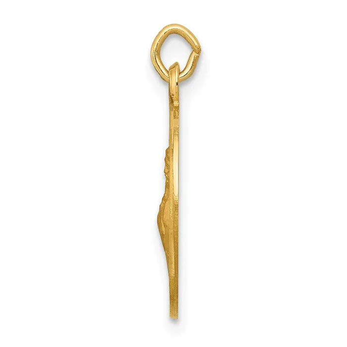 Goldia Charm Necklaces 14k Yellow Gold Saint Francis of Assisi Medal Charm