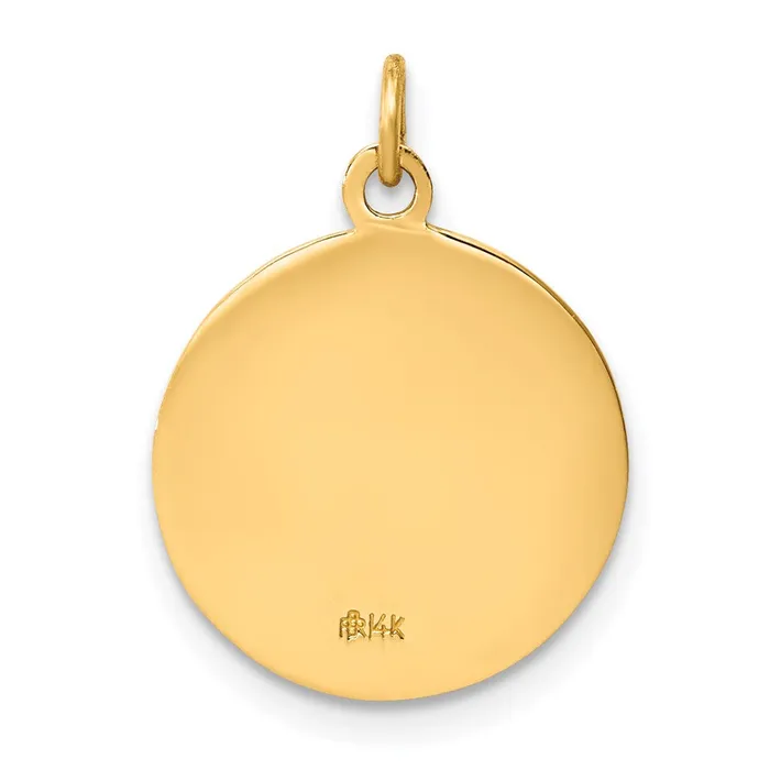 Goldia Charm Necklaces 14k Yellow Gold Saint Francis of Assisi Medal Charm