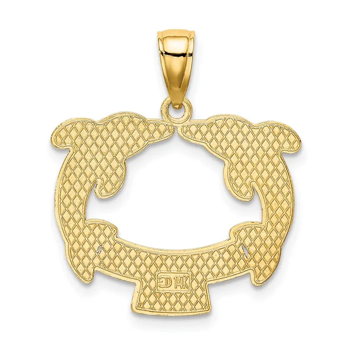 Goldia Charm Necklaces 14k Yellow Gold SAN DIEGO w Dolphins Charm