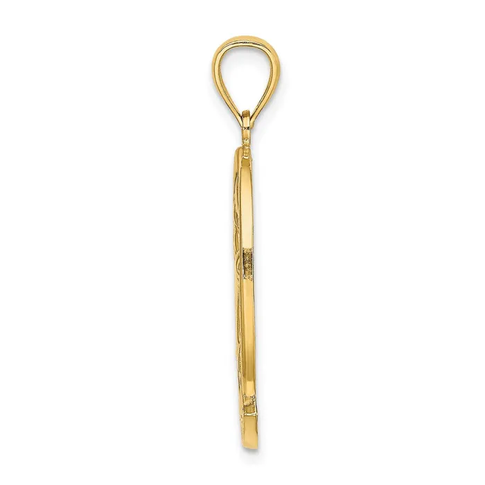 Goldia Charm Necklaces 14k Yellow Gold ST THOMAS wDolphin Sunset Scene Charm