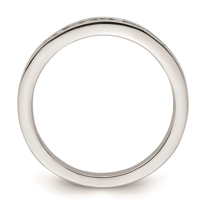 Goldiacom 14K White Gold Real Diamond Wedding Band Rings
