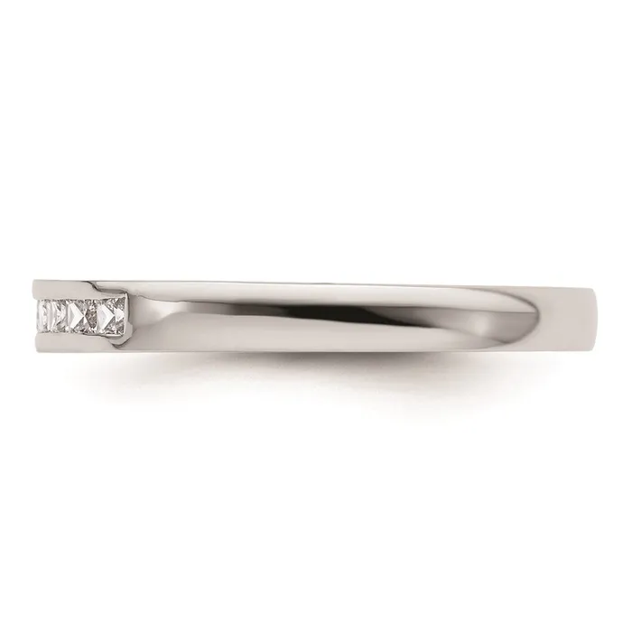 Goldiacom 14K White Gold Real Diamond Wedding Band Rings