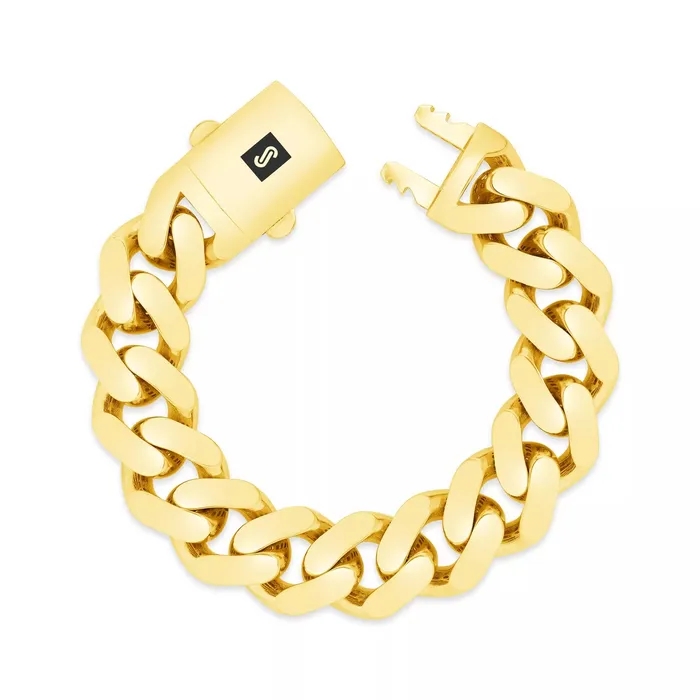 Goldiacom Necklaces 10k Yellow Gold Royal Monaco Miami Cuban Link 11mm Chain Pendant Necklace 30