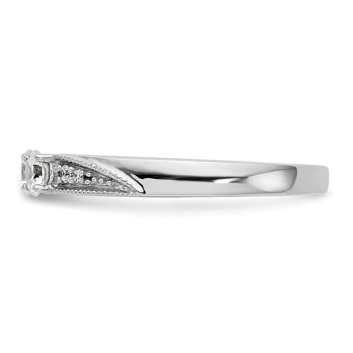Goldiacom Rings 14k White Gold Diamond Wedding Band