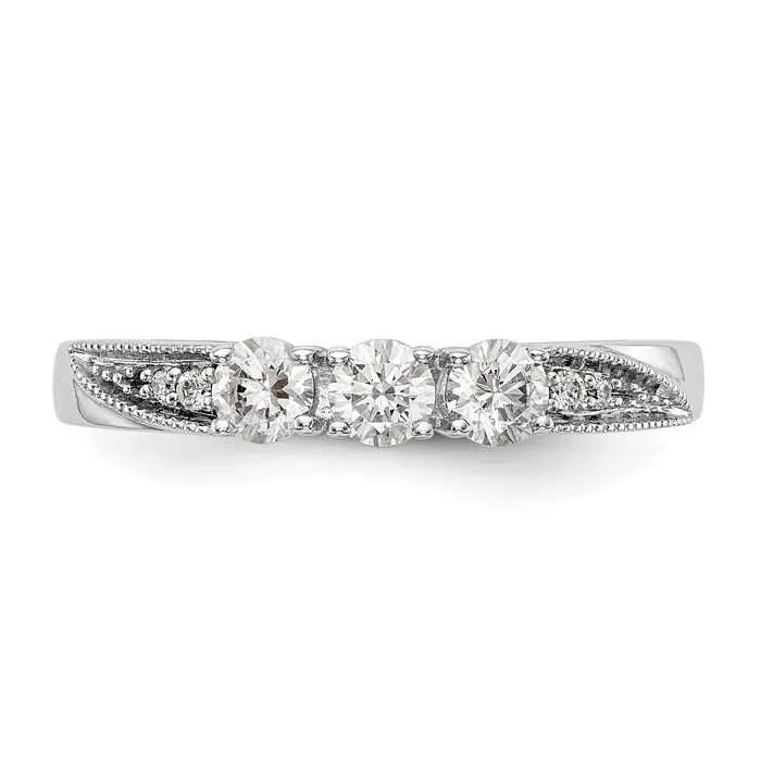 Goldiacom Rings 14k White Gold Diamond Wedding Band