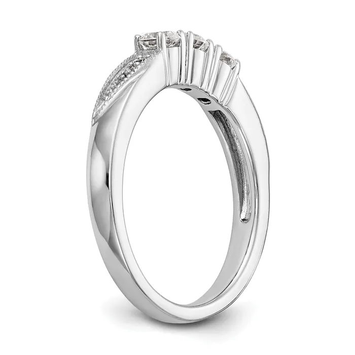 Goldiacom Rings 14k White Gold Diamond Wedding Band