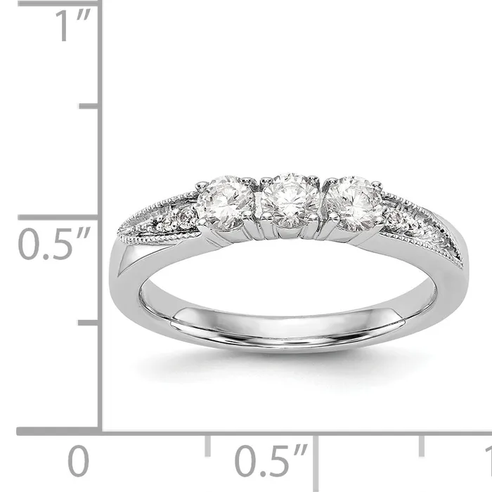 Goldiacom Rings 14k White Gold Diamond Wedding Band