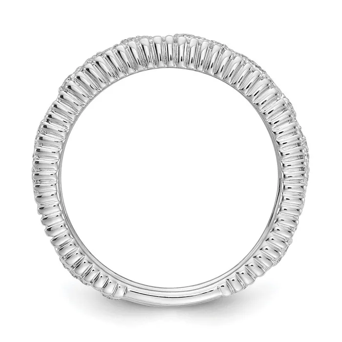 Goldiacom Rings 14k White Gold Flower Design Real Diamond Ring