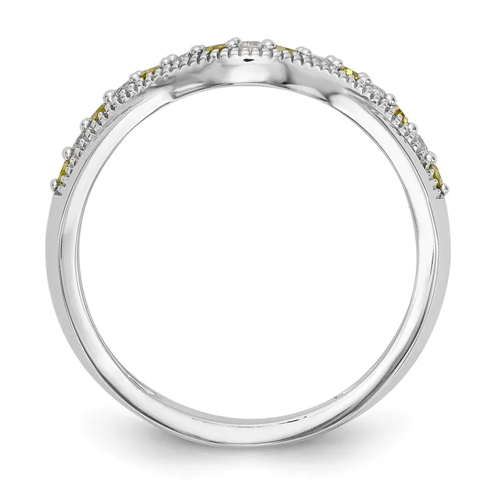 Goldiacom Rings 14k White Gold Yellow White Real Diamond Band