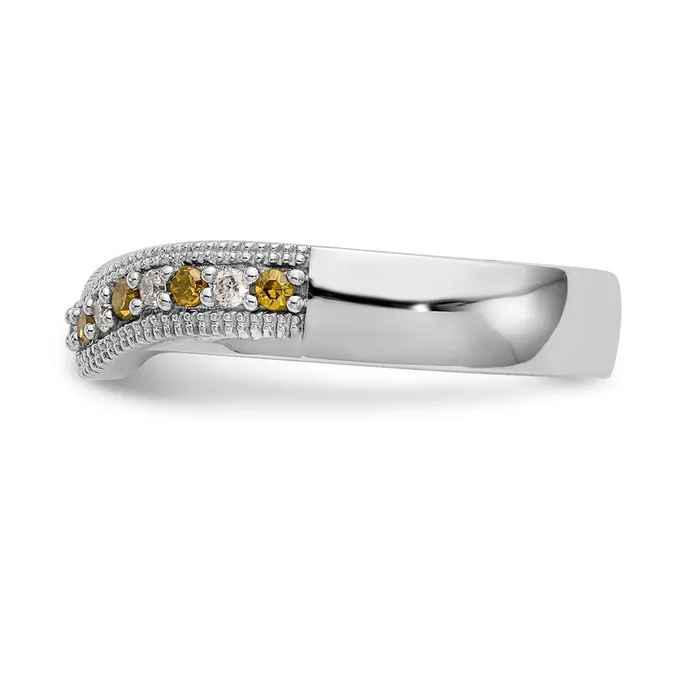 Goldiacom Rings 14k White Gold Yellow White Real Diamond Band