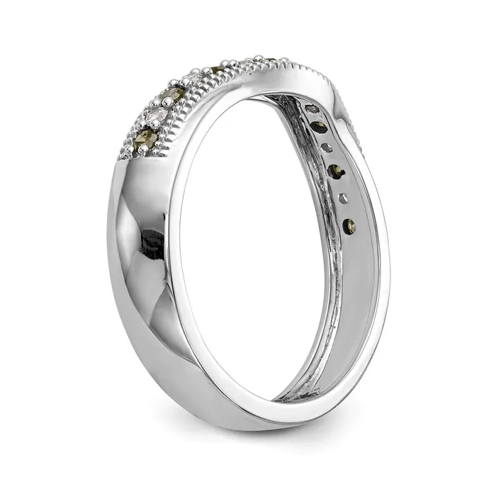Goldiacom Rings 14k White Gold Yellow White Real Diamond Band