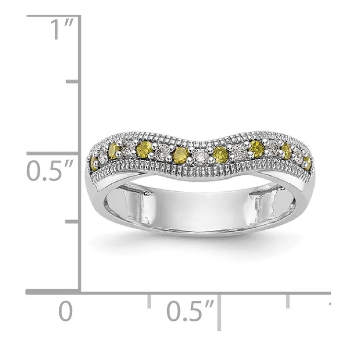 Goldiacom Rings 14k White Gold Yellow White Real Diamond Band