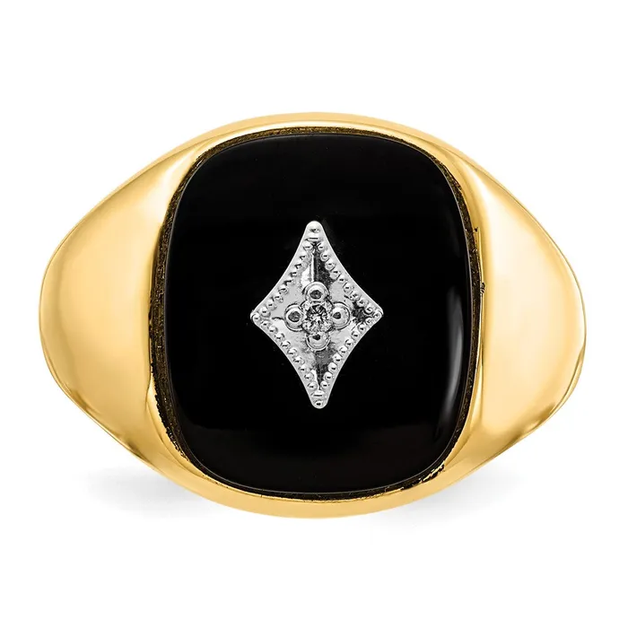 Goldiacom Rings 14K Yellow Gold VS Real Diamond mens ring