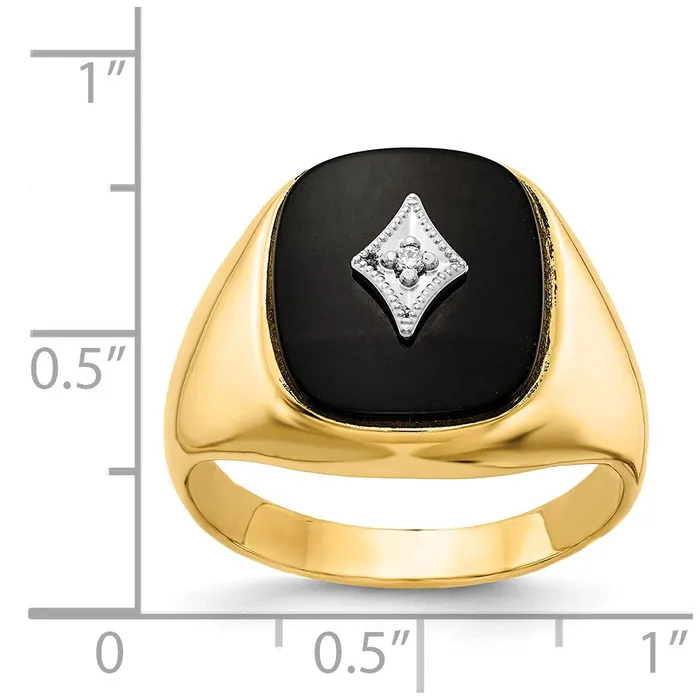Goldiacom Rings 14K Yellow Gold VS Real Diamond mens ring