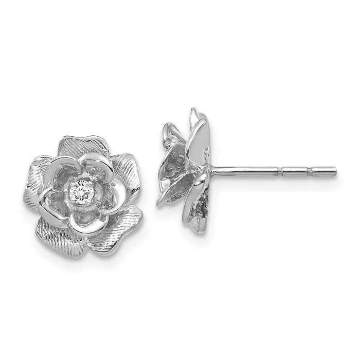 Goldia Earrings 14k White Gold A Real Diamond Earrings