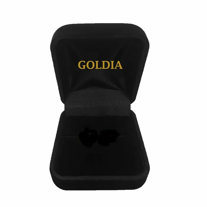 Goldia Earrings 34 Carat TW AGS Certified Round Diamond Solitaire Stud Earrings in 14K White Gold